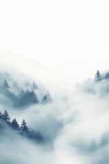 Mist isolated on white background 