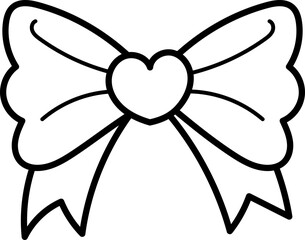 Valentine elements, line drawings for coloring books, cute, simple