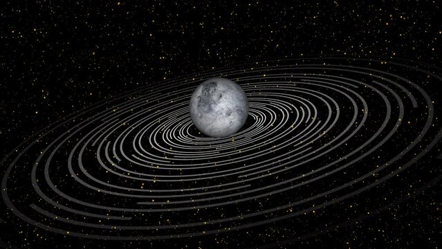 3D moon planet