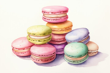 Sweet dessert background biscuit food macarons background macaroons confectionery sugar cake french delicious