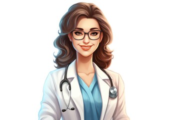 Nurse Practitioner isolated on white background