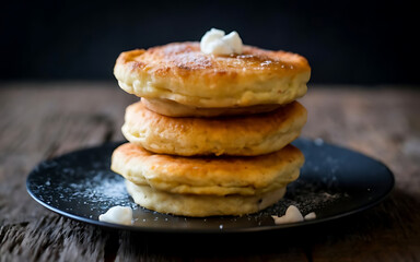 Capture the essence of Johnny Cakes in a mouthwatering food photography shot Generative AI - obrazy, fototapety, plakaty