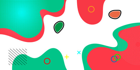 Fototapeta premium Abstract pop art background with wave pattern, Vector creative pattern texture, Color wave template and presentation design.
