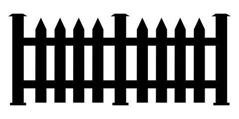 Black fence sticker. simple fence icon for web design