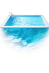 Pool isolated on white background