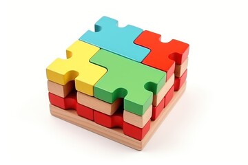 Puzzle toy isolated on white background