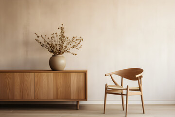 Home interior decoration of corners, tables and chairs, decorations Simple style, Muji style