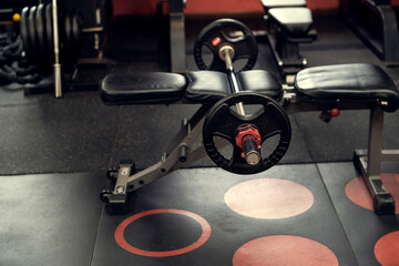 Exercise equipment in the gym.