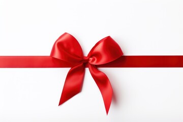 Red Ribbon isolated on white background