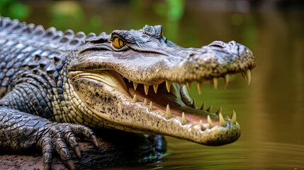 In nature's waters, the formidable crocodile and alligator, powerful reptiles, thrive as awe-inspiring aquatic animals.