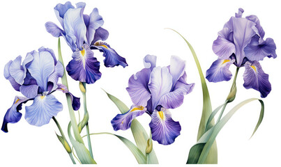 Art background plant nature floral summer blossom flower iris spring watercolor background