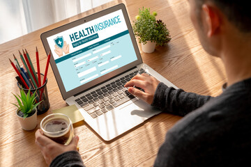 Health insurance web site modish registration system for easy form filling