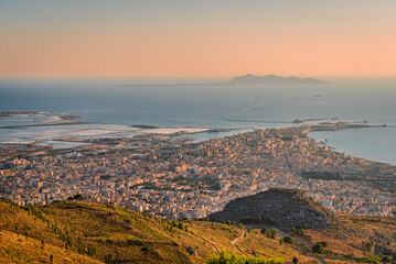 Panorama of Trapani from Erice