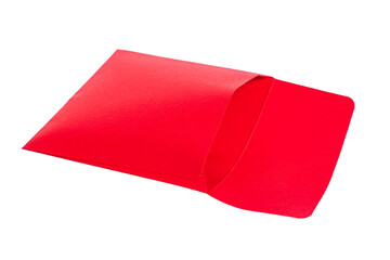 Opened Red Gift Envelope on White