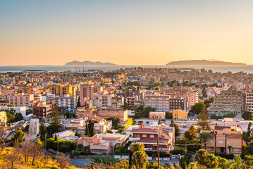 Obraz premium Panorama of Trapani from Erice