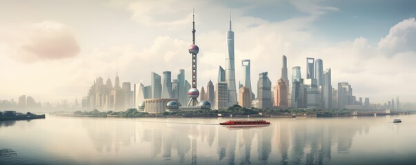 Shanghai, China ,super realistic