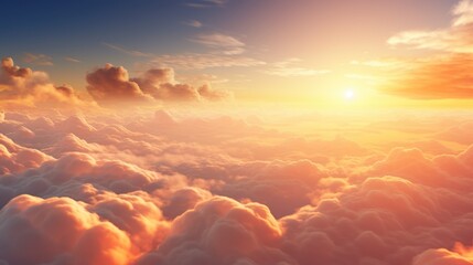 Sunset/sunrise concept with clouds