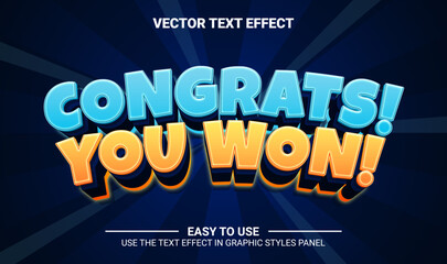 3d congrats editable text effect