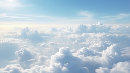 Naklejka premium White clouds, beautiful sky for background