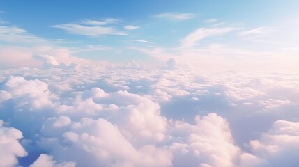 Fototapeta na wymiar White clouds, beautiful sky for background