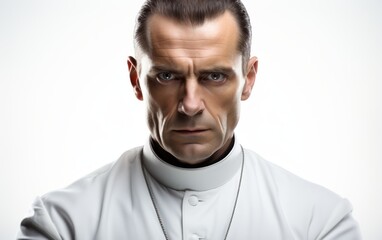 Obraz premium a priest possessed by the devil