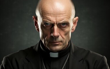 Obraz premium a priest possessed by the devil