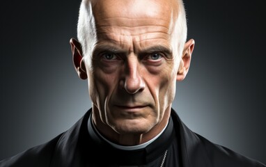 Obraz premium a priest possessed by the devil