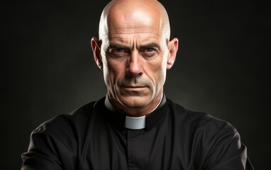 Obraz premium a priest possessed by the devil