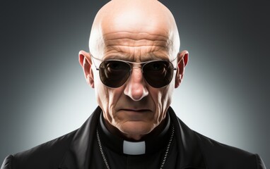Obraz premium a priest possessed by the devil