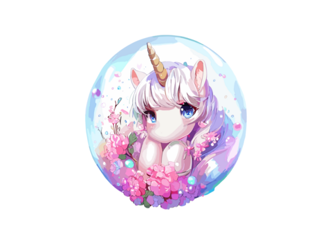 Watercolor Unicorn Clip Art Isolated