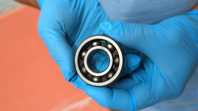 Play of a damaged ball bearing. Consequences Ball bearing damage, mechanical problems