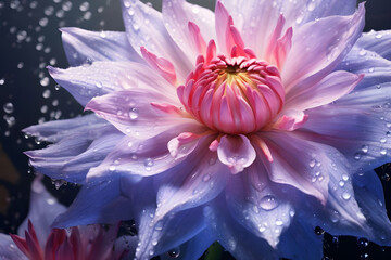 purple lotus flower - Ai Generated