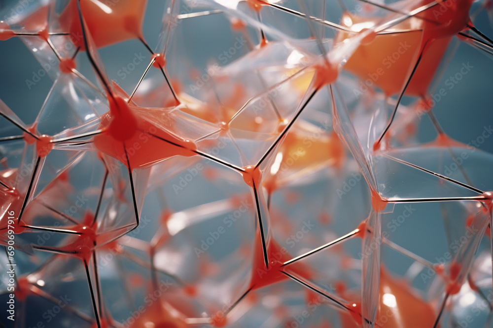Poster Abstract geometric depiction of crystal structures for articles in materials science.