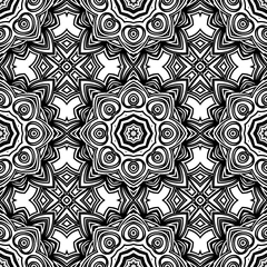 Abstract geometric floral pattern. A seamless background, vintage texture.