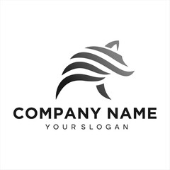 wolf logo design vector symbol graphic idea creative