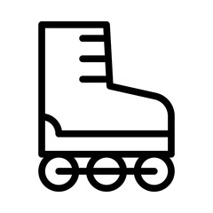 roller skate line icon