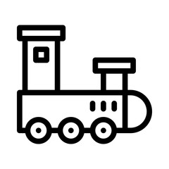 Train engine line icon