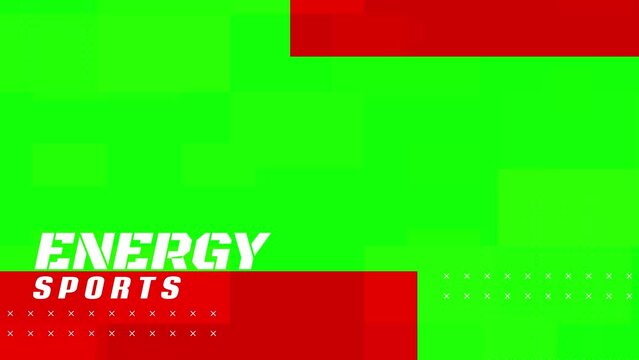 design template for your content with an energy sports theme with a green screen so it can be re-edited