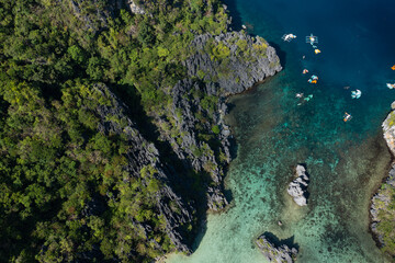 Aerial view of Cadlao Lagoon