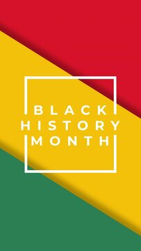 black history month animation for social media post , south africa flag color, celebrating black history month of february	
