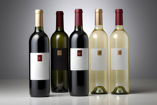 Generative AI: Vinous Elegance - Realistic Product Images Showcasing Wine Bottle Sophistication
