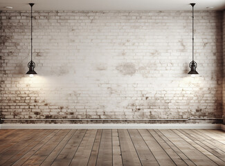 Vintage Wall with drop lights