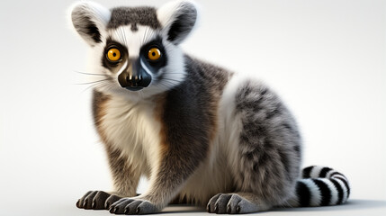 Ring-tailed lemur monkey (Lemur catta)generative, ai,