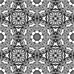 Fototapeta premium Beautiful background with rich, old style, luxury ornamentation, fashioned seamless pattern, white vector wallpaper