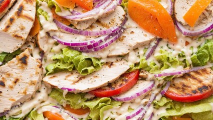 A Delicious Chicken Salad Bursting With Fresh Greens and Vibrant Flavors
