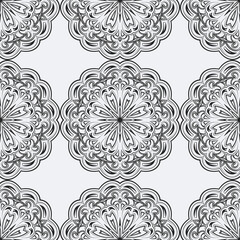 Fototapeta na wymiar Simple abstract contemporary seamless pattern. flower and leaf shape textures. Vector illustration