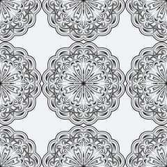 Simple abstract contemporary seamless pattern. flower and leaf shape textures. Vector illustration