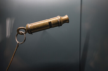 Detail of a war whistle from the second world war