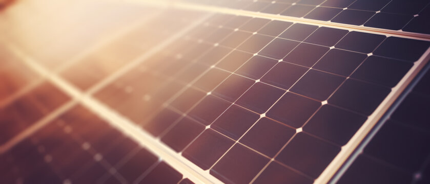 closeup of solar panels - copyspace