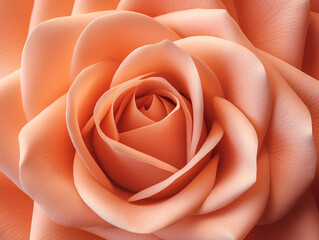 close up of a beautiful roses flower  color of the year 2024 Peach Fuzz
